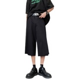 夏季冰丝高级感山本耀司休闲设计感不规则七分西裤男K787-P45，男装西裤，星座205