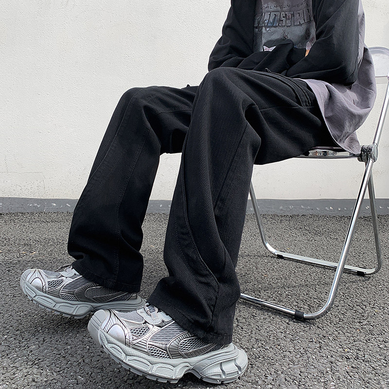 秋冬美式高街设计感直筒宽松牛仔裤男休闲长裤K833-P65控88,男装牛仔裤,星座205