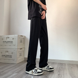 美式高街宽松百搭修身扣子休闲裤男直筒西裤KK377-P50，男装休闲裤，星座205