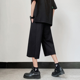 夏季冰丝高级感山本耀司休闲设计感不规则七分西裤男K787-P45，男装西裤，星座205