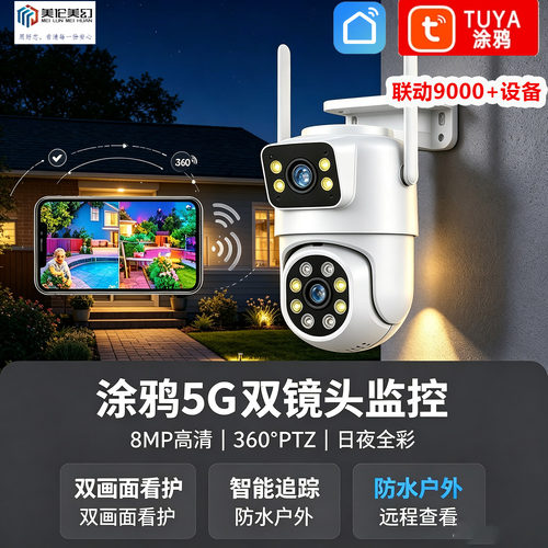 涂鸦室内外360度监控器