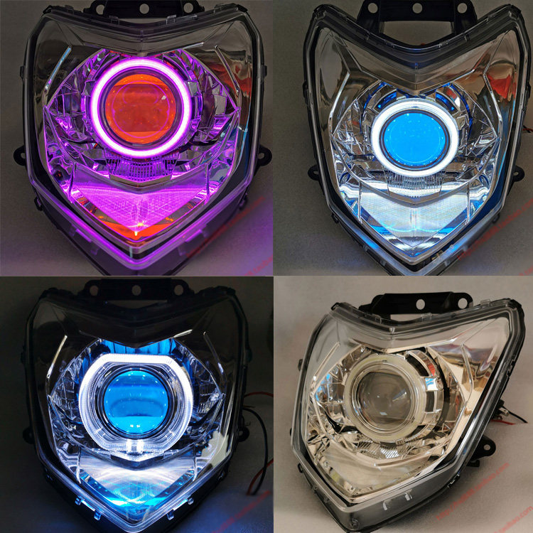 透镜雅马哈赛鹰gt125氙气照明