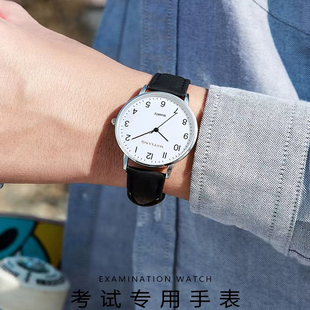 新款 考试专用大数字石英手表女高颜值潮流学生小众森系复古情侣表