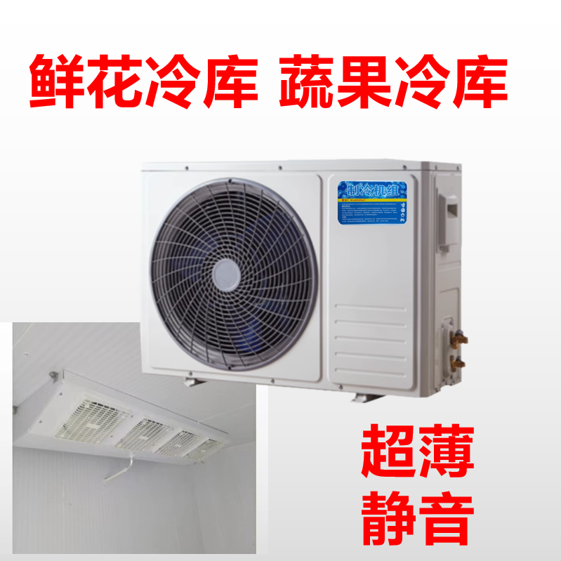 鲜花库静音冷藏冷冻机制冷设备