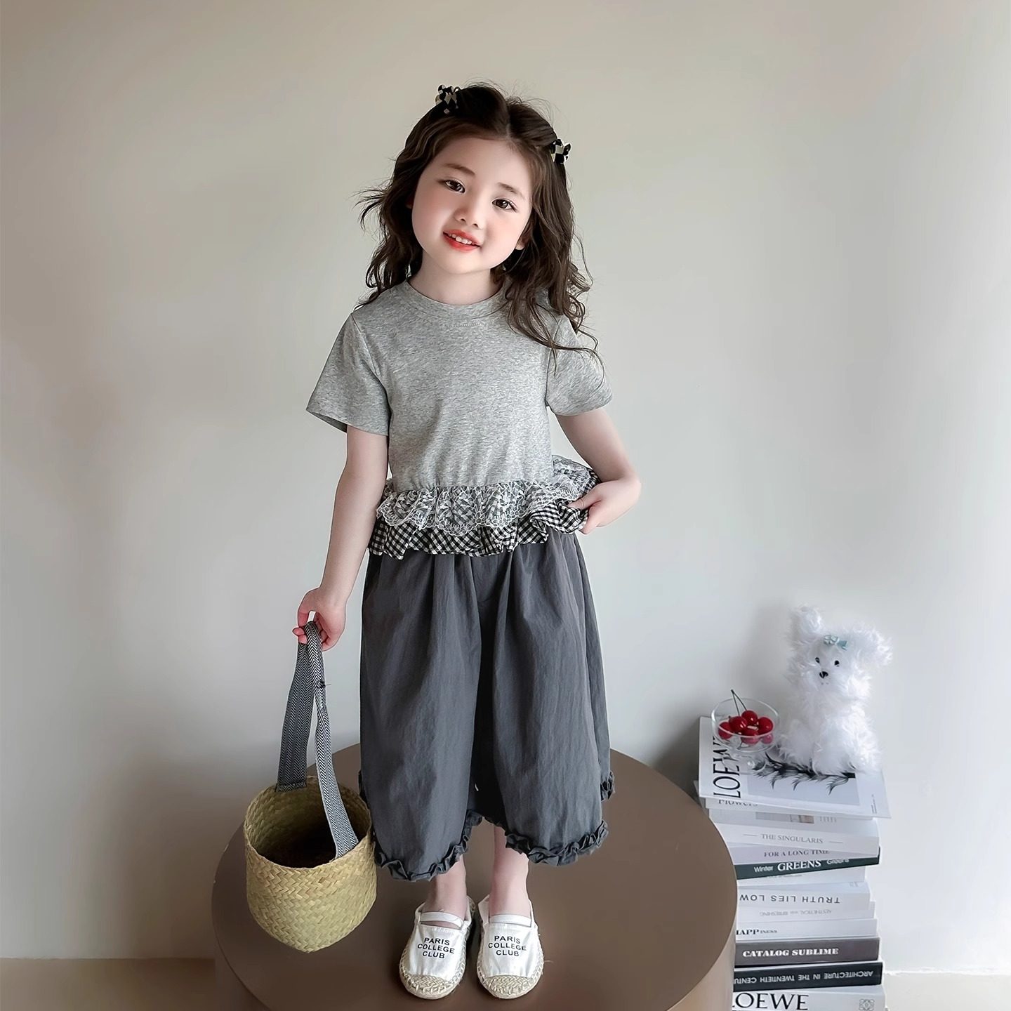 女童夏装超好看套装2025新款女宝宝夏日洋气时髦儿童夏季时尚薄款