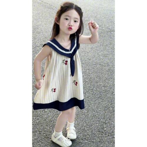 女童连衣裙2026新款夏日儿童韩版学院风裙子洋气女宝宝可爱公主裙