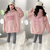 女童卫衣春秋装 连帽上衣儿童衣服潮 洋气女大童簿款 2025新款 韩版