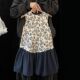 女童连衣裙2025夏季 洋气宝宝碎花拼接背心裙儿童古典气质裙子
