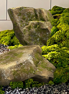 仿真岩石假山石头户外庭院室内禅意枯山水绿植景观造景装饰摆件