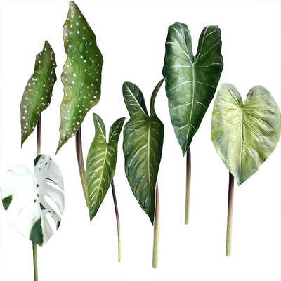 仿真单支PU手感叶片特丽卉