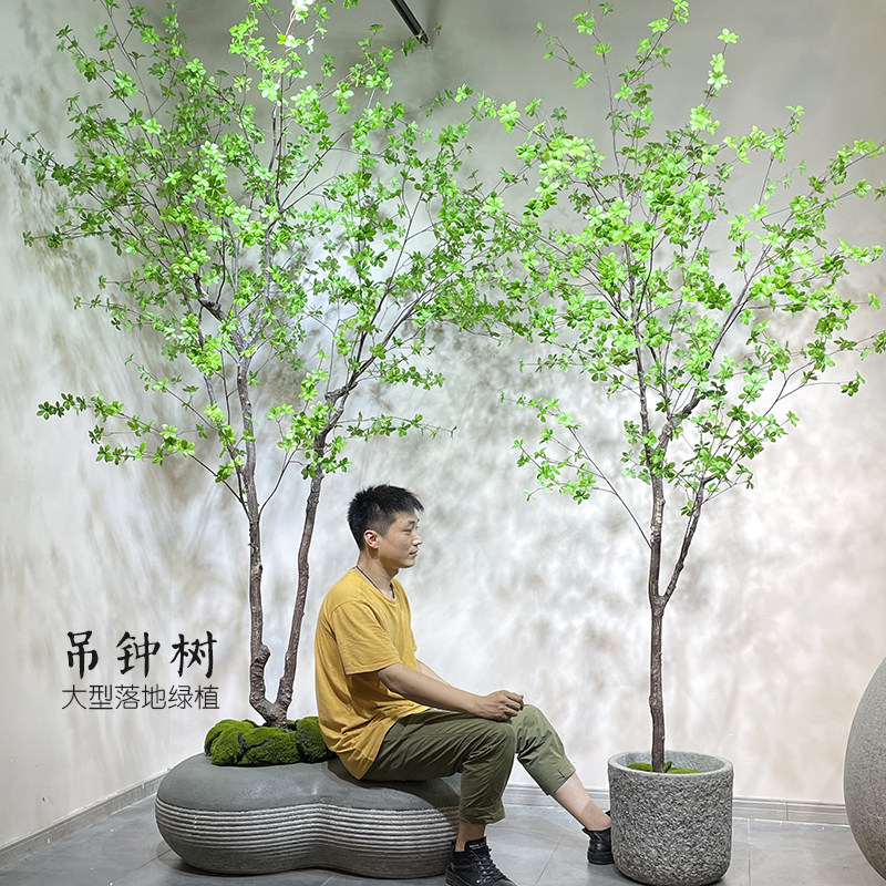 仿真日本吊钟叶树马醉木多瓣叶枝室内大型落地绿植物空间造景设计_虎窝淘