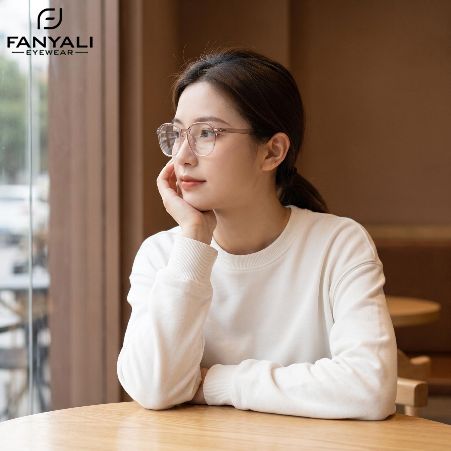 多边形茶色显白眼镜框架新款男女