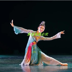 采菊东篱下古典舞蹈演出表演服汉唐大裙摆飘逸古风剧目艺考定制W