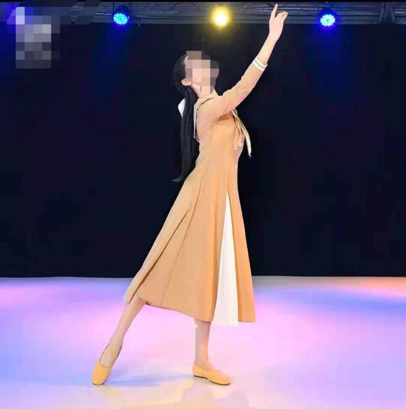 现代古典舞蹈练功服女海风连衣裙当代舞如愿同款学生表演服1