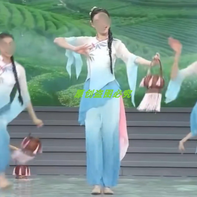 《采茶》同款舞蹈演出服专业定制