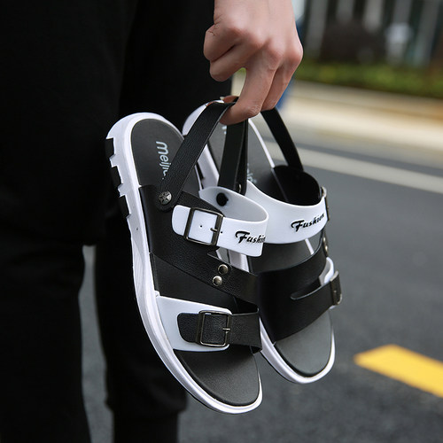 夏季透气塑料两用室外凉拖沙滩鞋