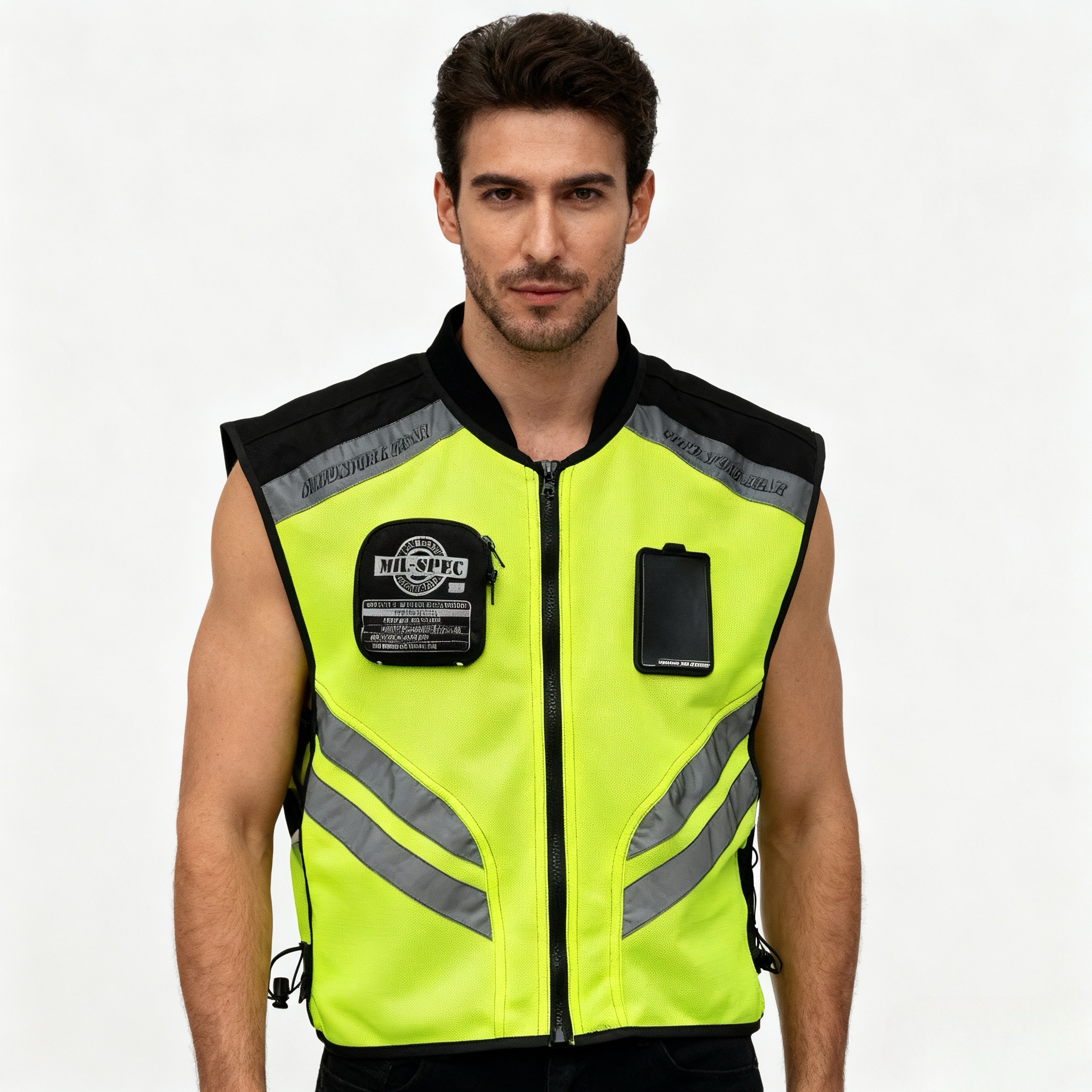 Riding Tribe摩托车骑行反光马甲背心队服摩旅统一荧光安全服马