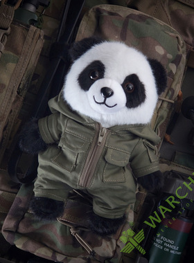 供应酋长战术熊猫军团系列呆萌Z术熊猫迷彩绒布熊猫公仔