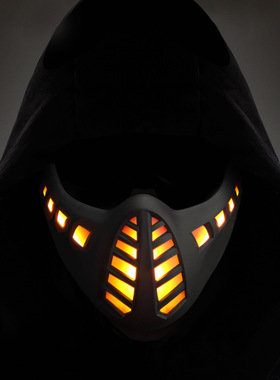 WoSporT 赛博朋克LED面具 跨境万圣节狂欢真人CS战术带灯光面具