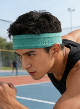 瑞东跨境户外运动发带加宽防滑止汗带男女不移位跑步导汗硅胶头带