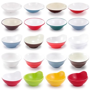 网红火锅店小碗密胺调料碗商用仿瓷烤肉餐厅自助酱料碗单耳蘸料碗