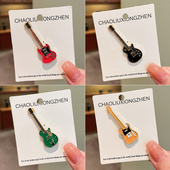 电吉他胸针ins潮日系可爱情侣徽章卡通乐器别针衣服装 饰包包配饰