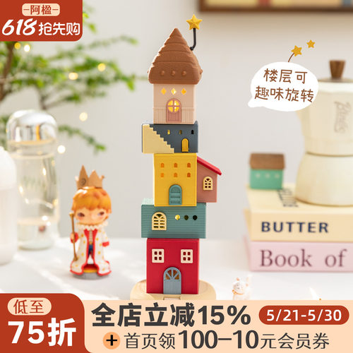 卡通微缩房屋摆件治愈氛围灯礼物