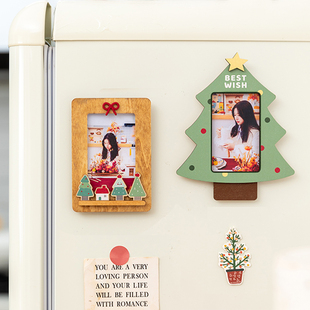 阿楹 多巴胺高级文创冰箱贴圣诞树磁吸小物件可爱有趣治愈3寸相框