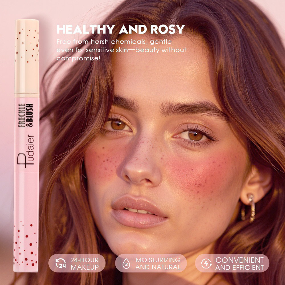 欧美小众双头液体腮红雀斑笔显色防水易上色仿真不脱妆雀斑笔神器