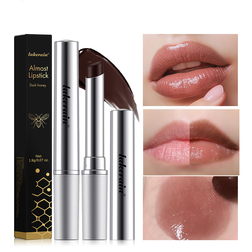 欧美唇妆焦糖色唇蜜滋润透亮唇彩个性裸色唇膏棕色唇蜜黑人裸唇妆