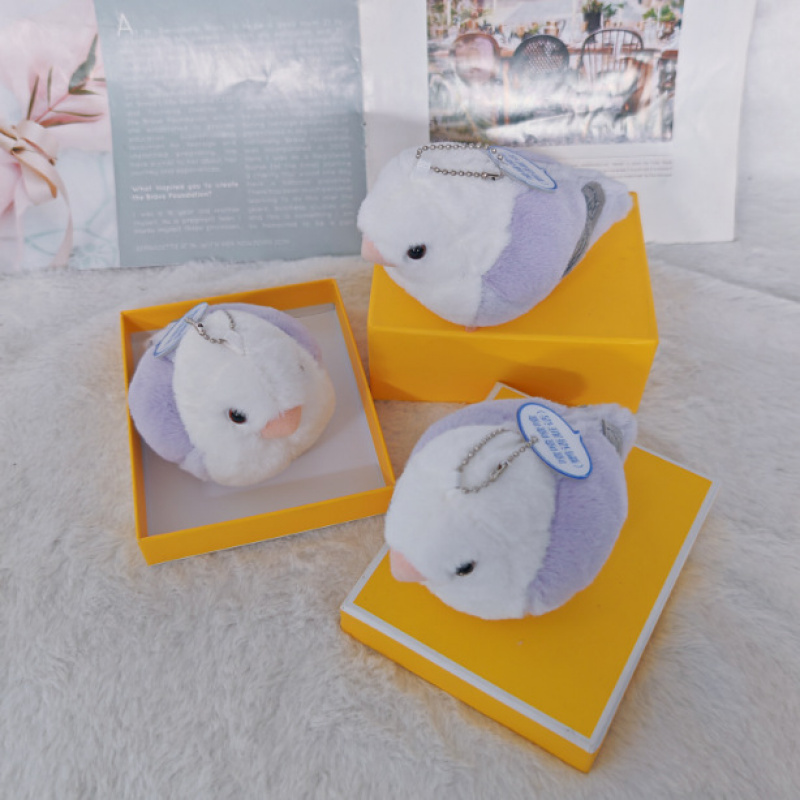 文明小鸟芋圆原创毛绒挂件壹袋芋圆背包挂饰可爱玩偶公仔钥匙扣
