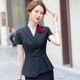 女时尚 酒店气质修身 短袖 美容师工装 显瘦珠宝店工作服 薄款 职业套装