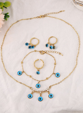 恶魔之眼首饰蔓笛贝壳