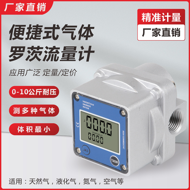 气体计量表电子数显天然气液化气氮气氩气氧气压缩空气罗茨流量计