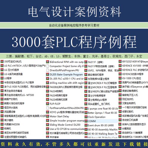 电气设计案例PLC程序例程资料