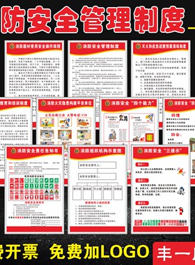 消防安全管理制度牌工厂企业车间