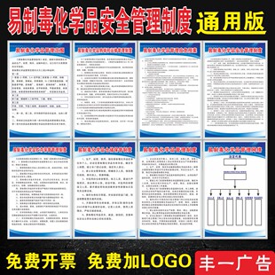 易制毒化学品管理制度易制毒化学品管理应急预案环保固体固废标牌