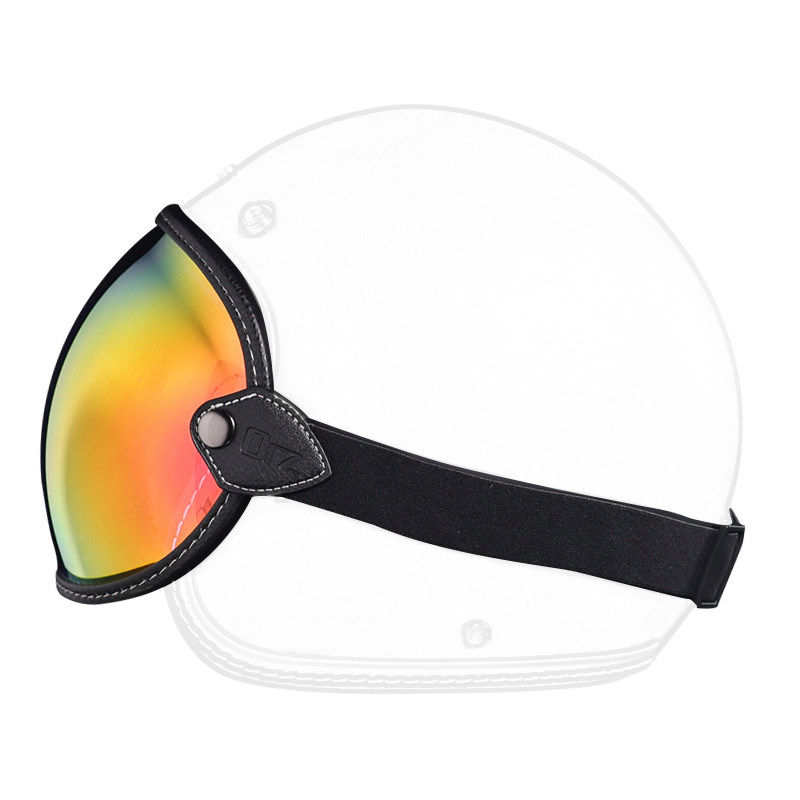 Orz复古头盔绑带风镜机车全4/3泡泡镜全盔四季护目镜摩托车801款