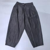 高端好版 新 女桑蚕丝宽松百搭哈伦裤 型 100%真丝香云纱龟纹休闲裤