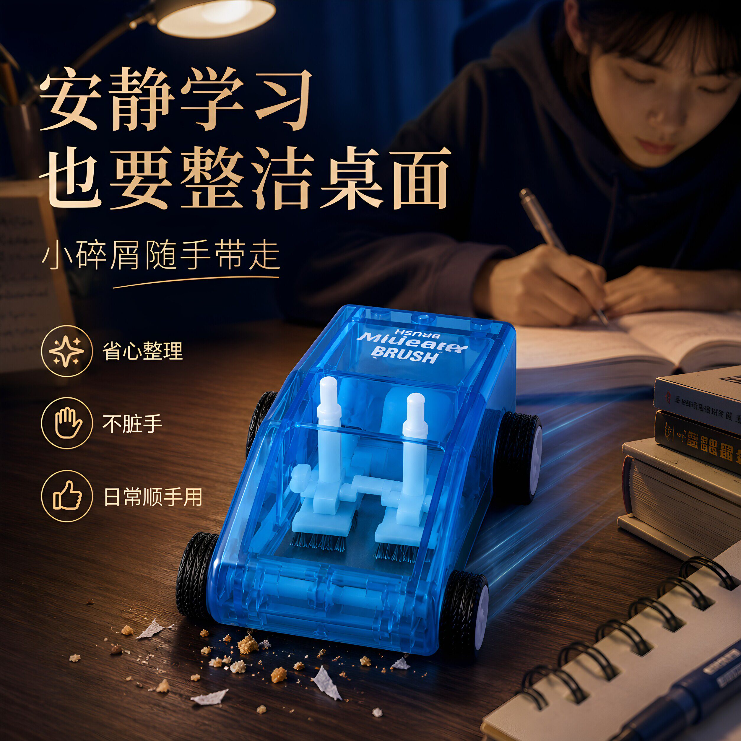 学生迷你桌面手推滑行清扫车