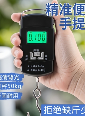 手提电子秤精准精准电子称手提秤弹簧秤家用便携式小型称重器钩