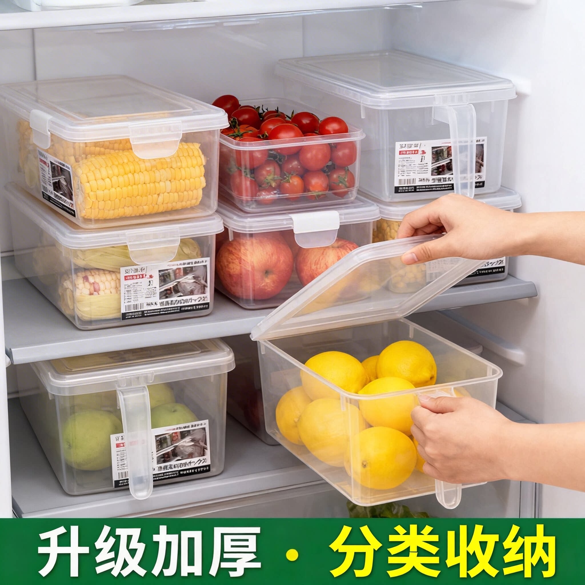 冰箱收纳盒保鲜盒厨房蔬菜水果家用整理神器冷冻鸡蛋饺子盒