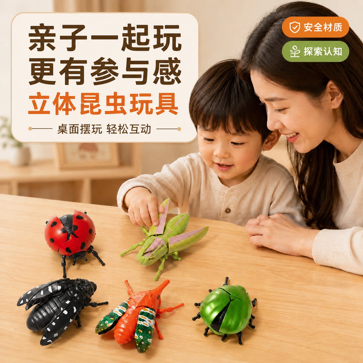 发条有翅仿真甲虫可动玩具套装