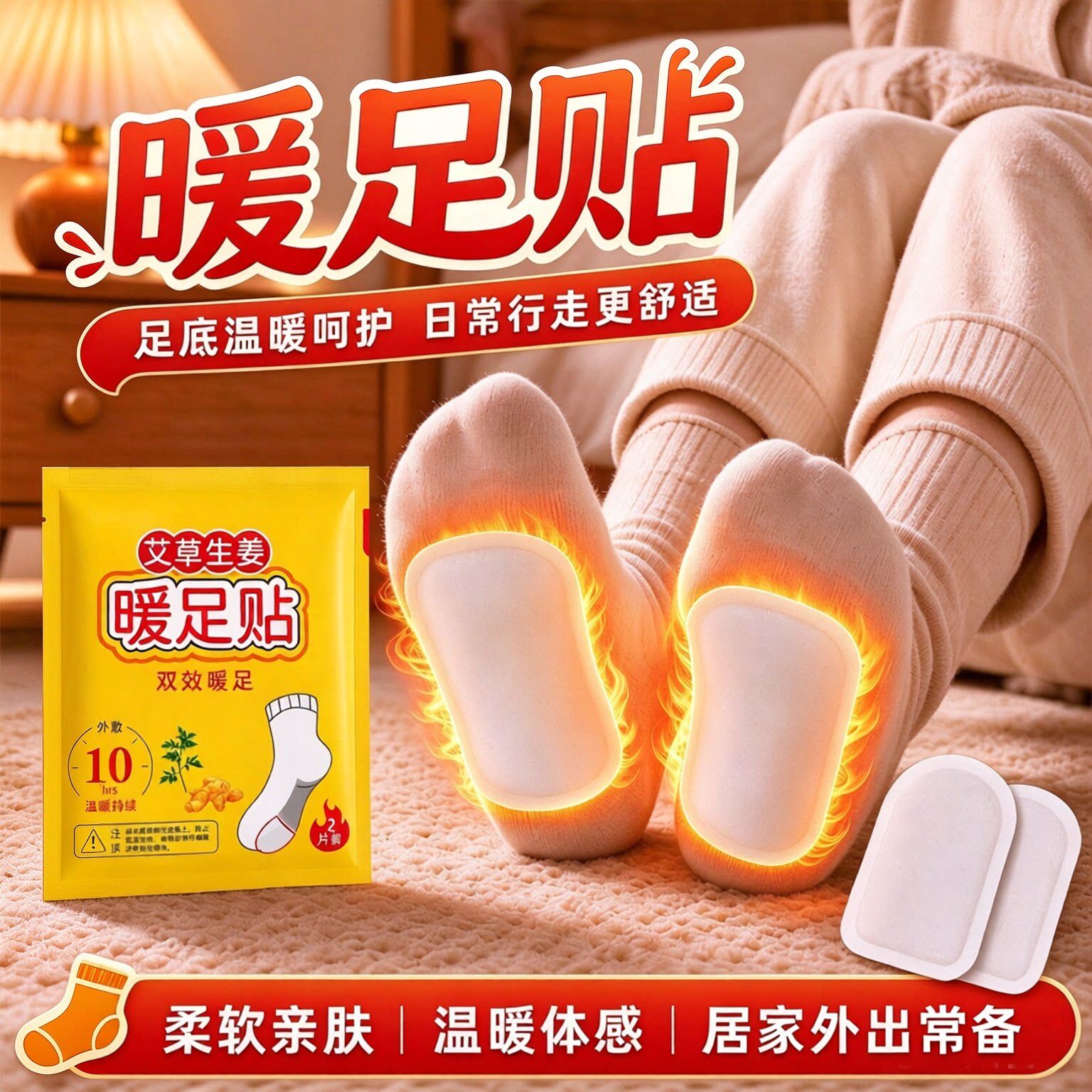 暖足贴脚底鞋贴暖脚保暖贴宝宝贴