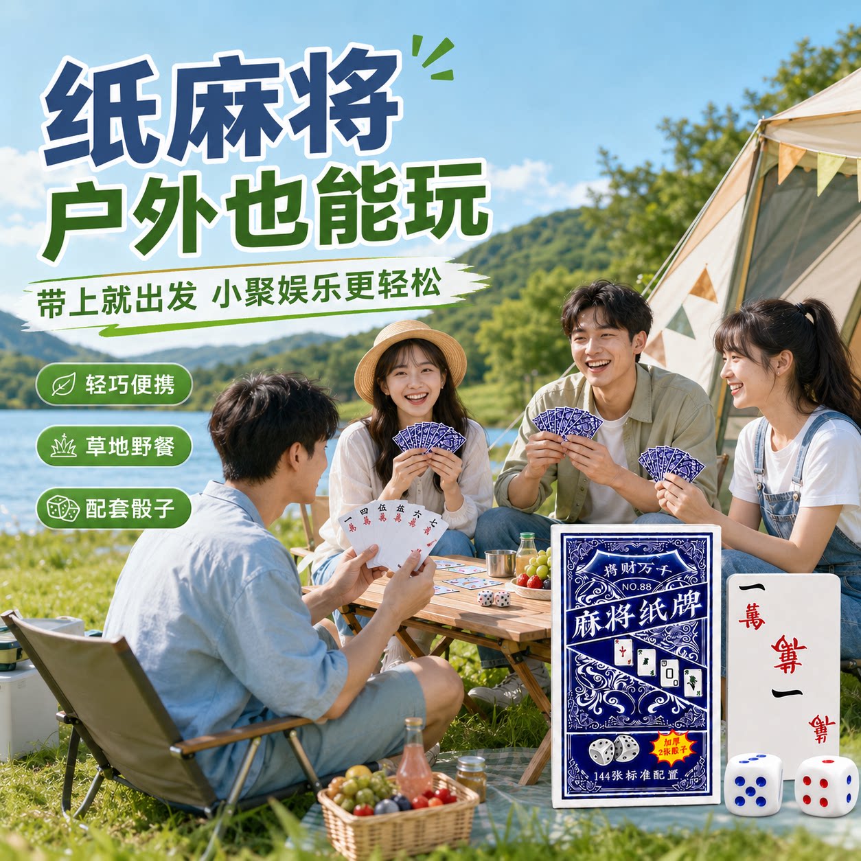 纸牌麻将防水专用扑克家用旅行塑料加厚耐用防折纸质麻将扑克牌