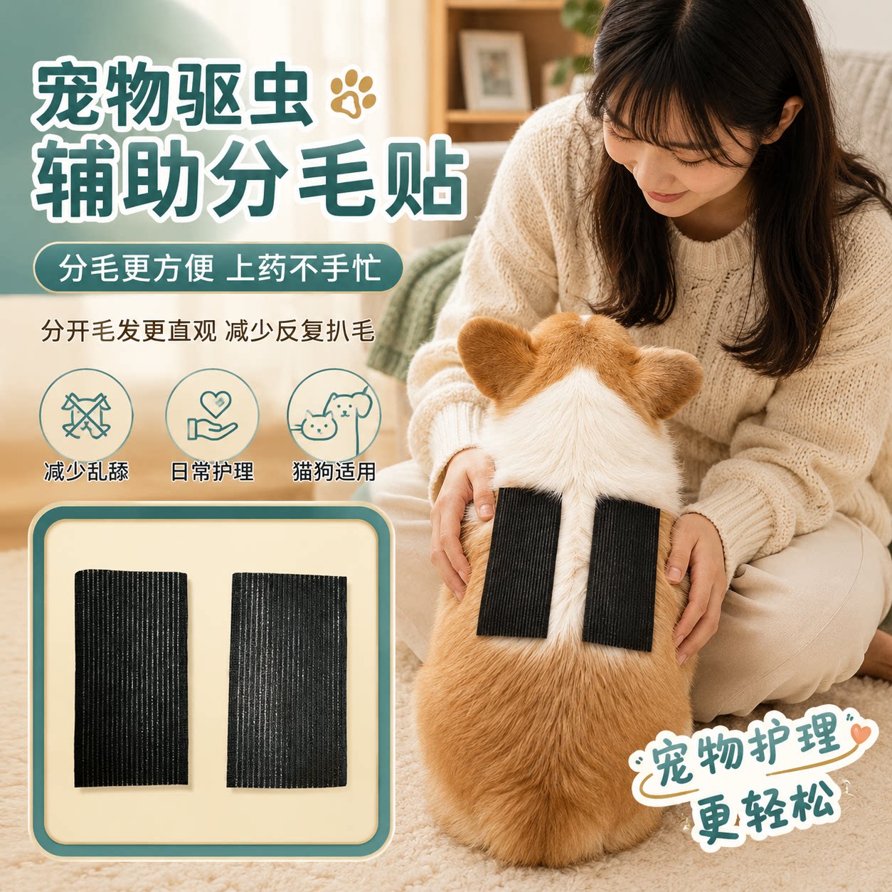 猫咪狗狗驱虫辅助工具外驱固定图片