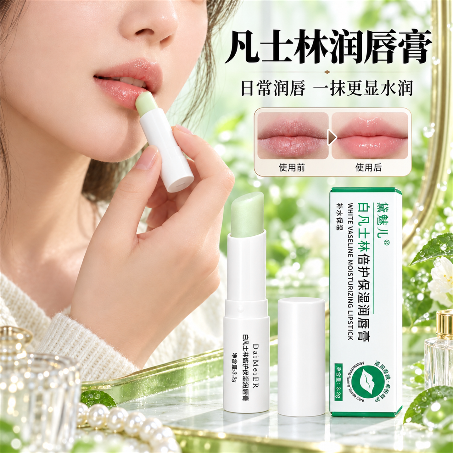 凡士林润唇膏变色口红保湿滋润补