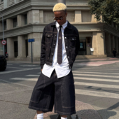 短宽 STEEPC 牛仔夹克外套 已洗水 正肩 高士线缝制 丹宁原牛