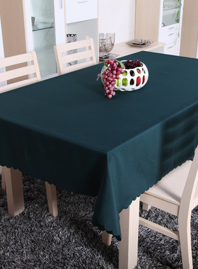 定做会议桌布 办公室展会台布墨绿色酒店餐厅台布台裙广告桌布