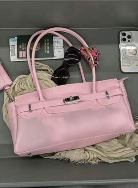 BlingAxe粉色凯莉果冻女包